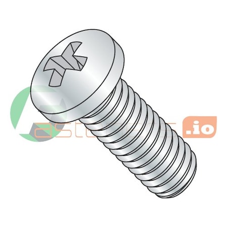 M5-0.80 X 35 Mm Phillips Pan Machine Screw, Zinc Plated Steel, 1000 PK